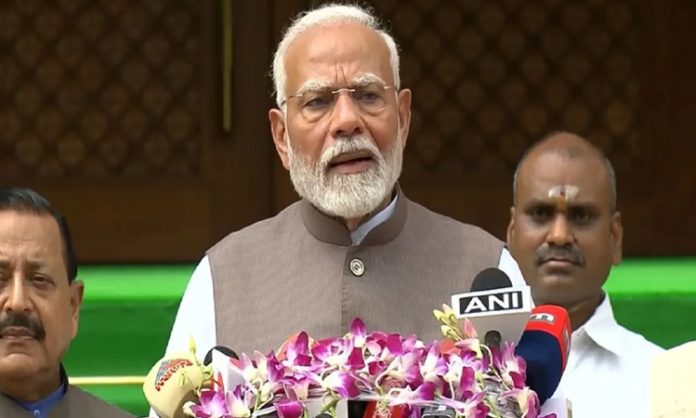 PM Modi talk with media ahead of Parliament