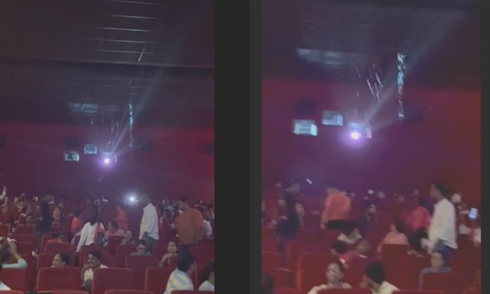 Rain leakage in Panjagutta PVR Multiplex