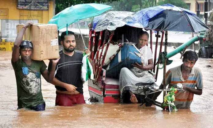 Huge flood due to Rains in Assam