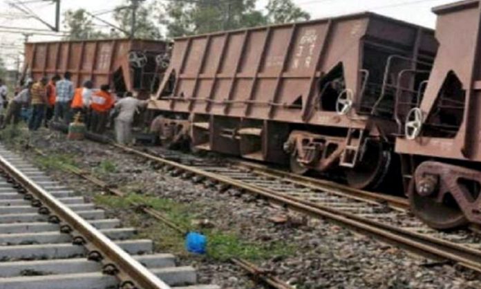 Goods Train derailed in UP