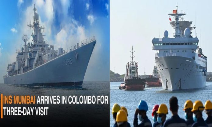 India, China Warships in Sri Lanka