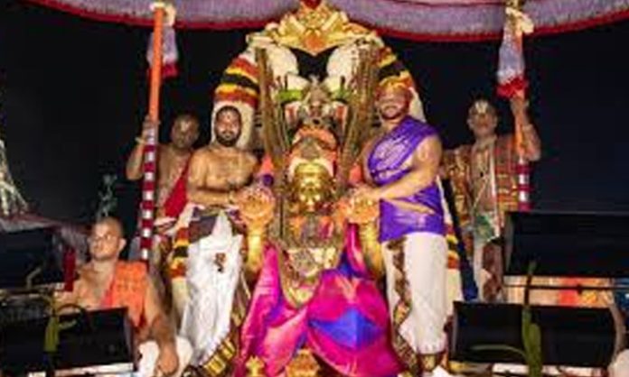 Shri Malayappa Swami celebration on Garudavahanam