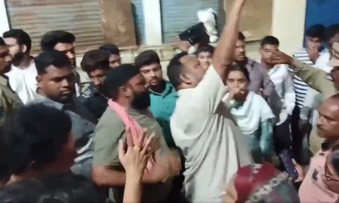 MIM activists attacked apartment dwellers in Nampally