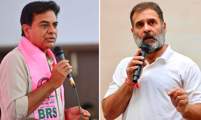 KTR Demands Rahul Gandhi to meet youth in Ashok Nagar