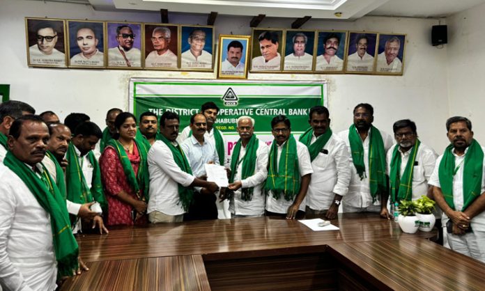 Vishnuvardhan Reddy was unanimously elected as Chairman of Mahabubnagar DCCB