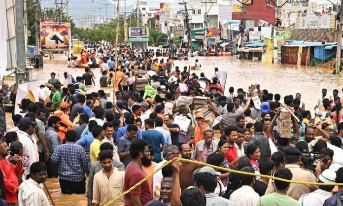 Vijayawada flood victims