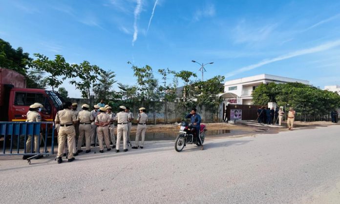 Police presence at Arikepudi Gandhi's house