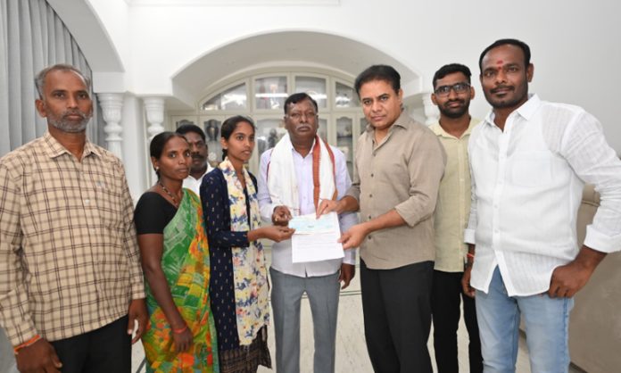 NRI Venkat help poor medical student inspired by KTR