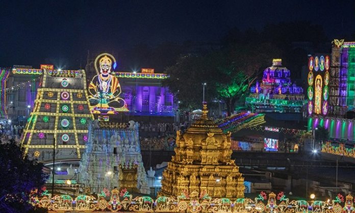 Electric lights in tirumala