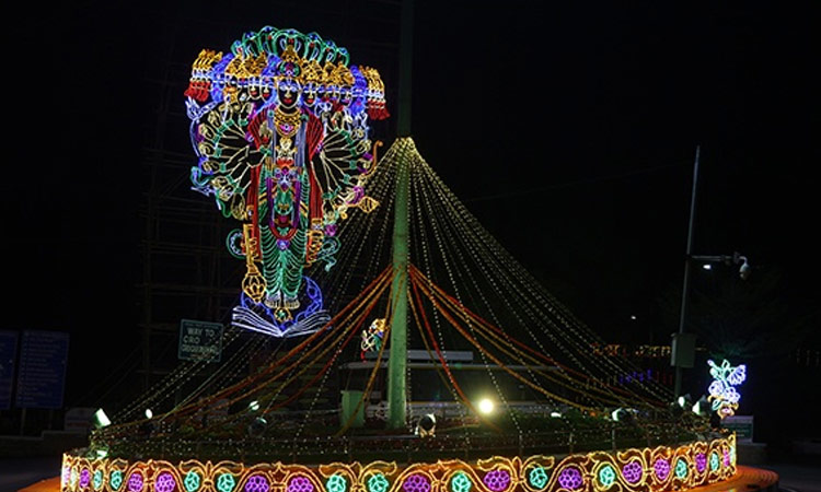 Electric lights in tirumala