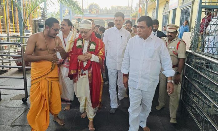 Governor Jishnu Dev Varma visited Sitaramachandraswamy