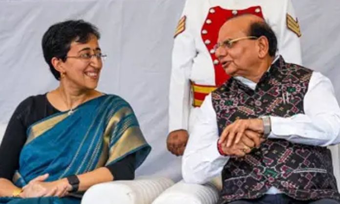 Lt Governor VK Saxena praise Delhi Chief Minister Atishi