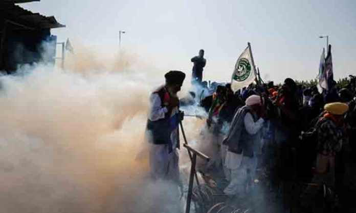 Tear Gas on farmers