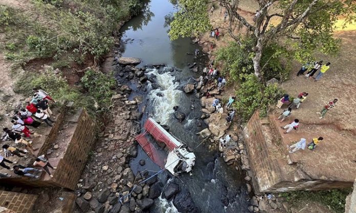 lorry with wedding guests falls into river in ethiopia