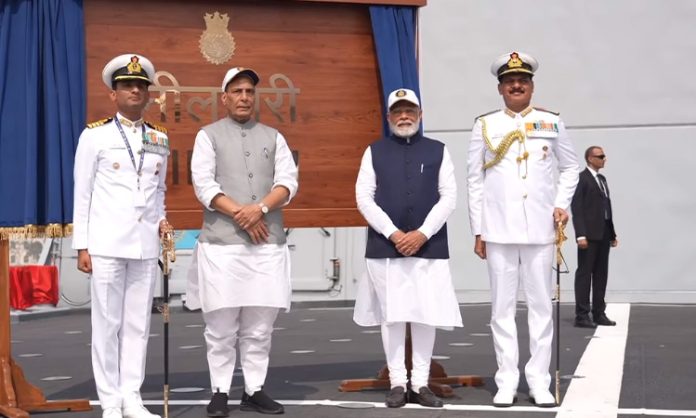 Three naval warships commissioned in Mumbai