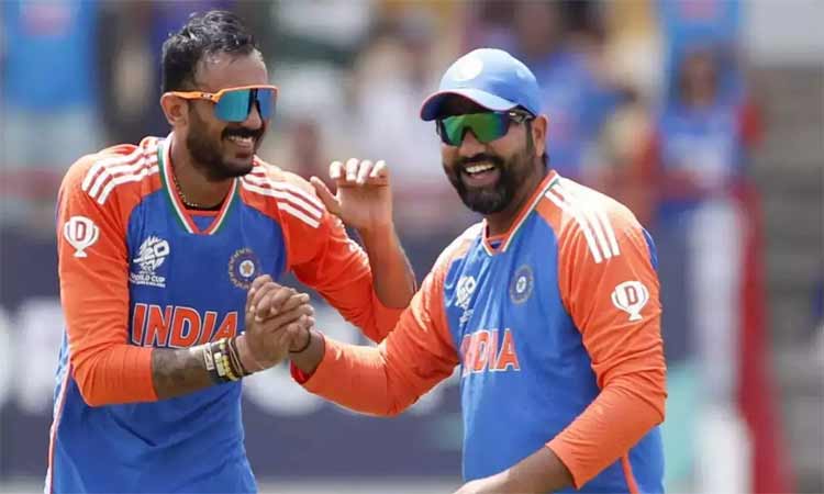 rohit sharma offers dinner for axar patel