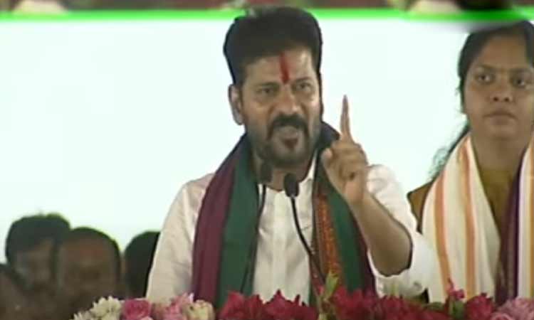 kcr became mp with our support says revanth