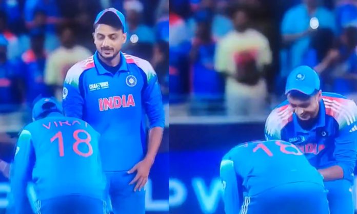 Kohli Falls on the Feet of Axar Patel