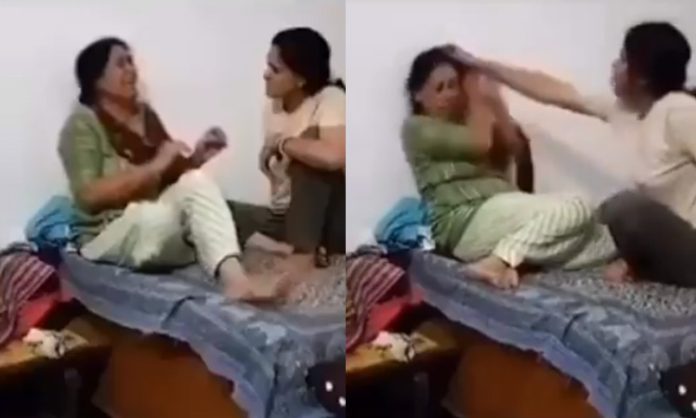 Haryana Woman Beating Mother For Property