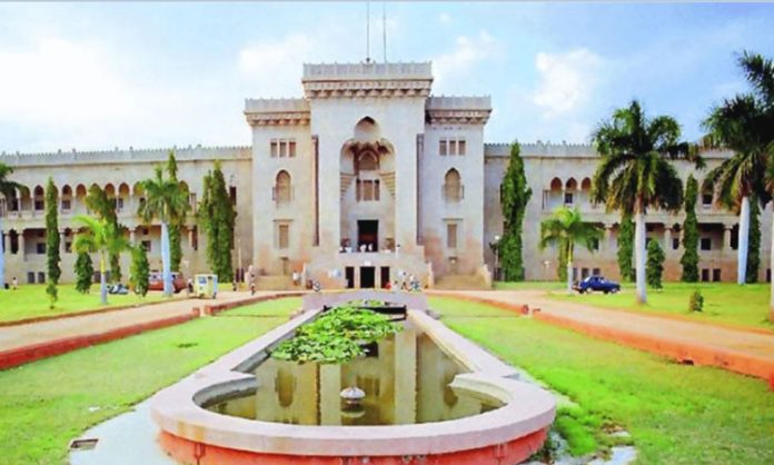 Raising slogans crime in Osmania University