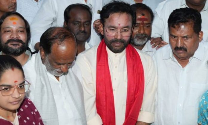 Kishan reddy fire on Congress