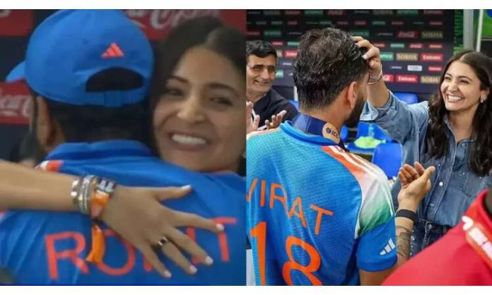 Anushka sharma hug Rohit sharma